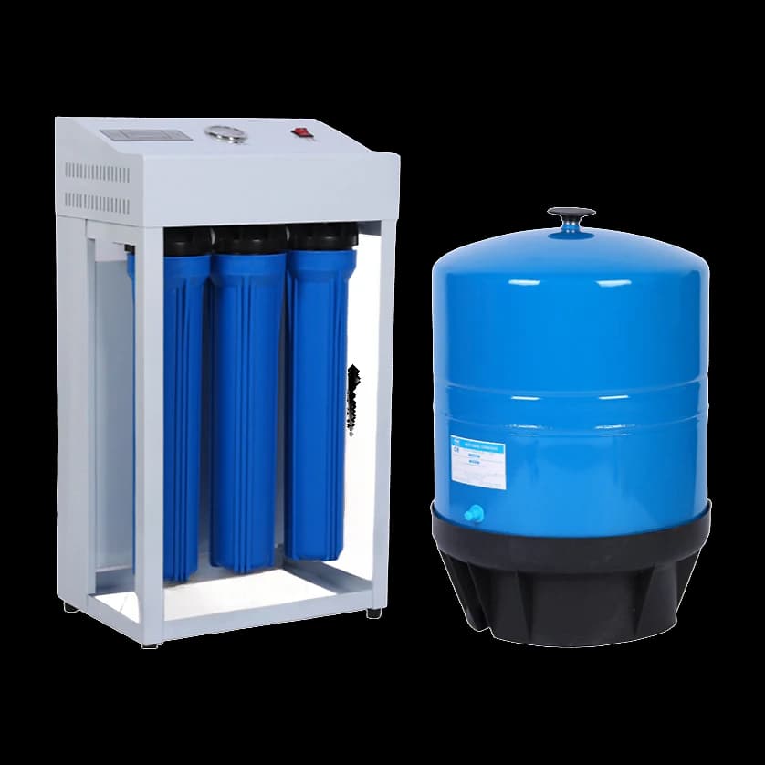 Osmoseur professionnel 800 GPD – 2 membranes, armoire métallique