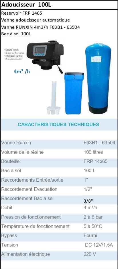 ADOUCISSEUR BI-BLOCS CANATURE 100L