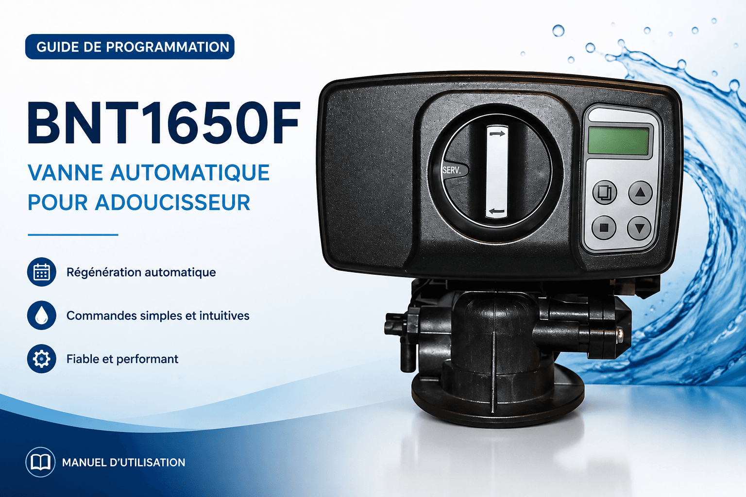 GUIDE DE PROGRAMMATION Vanne automatique pour adoucisseur BNT1650F