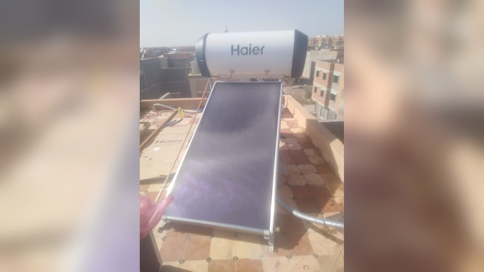 Installation d’un chauffe-eau solaire Haier 200 L à Marrakech