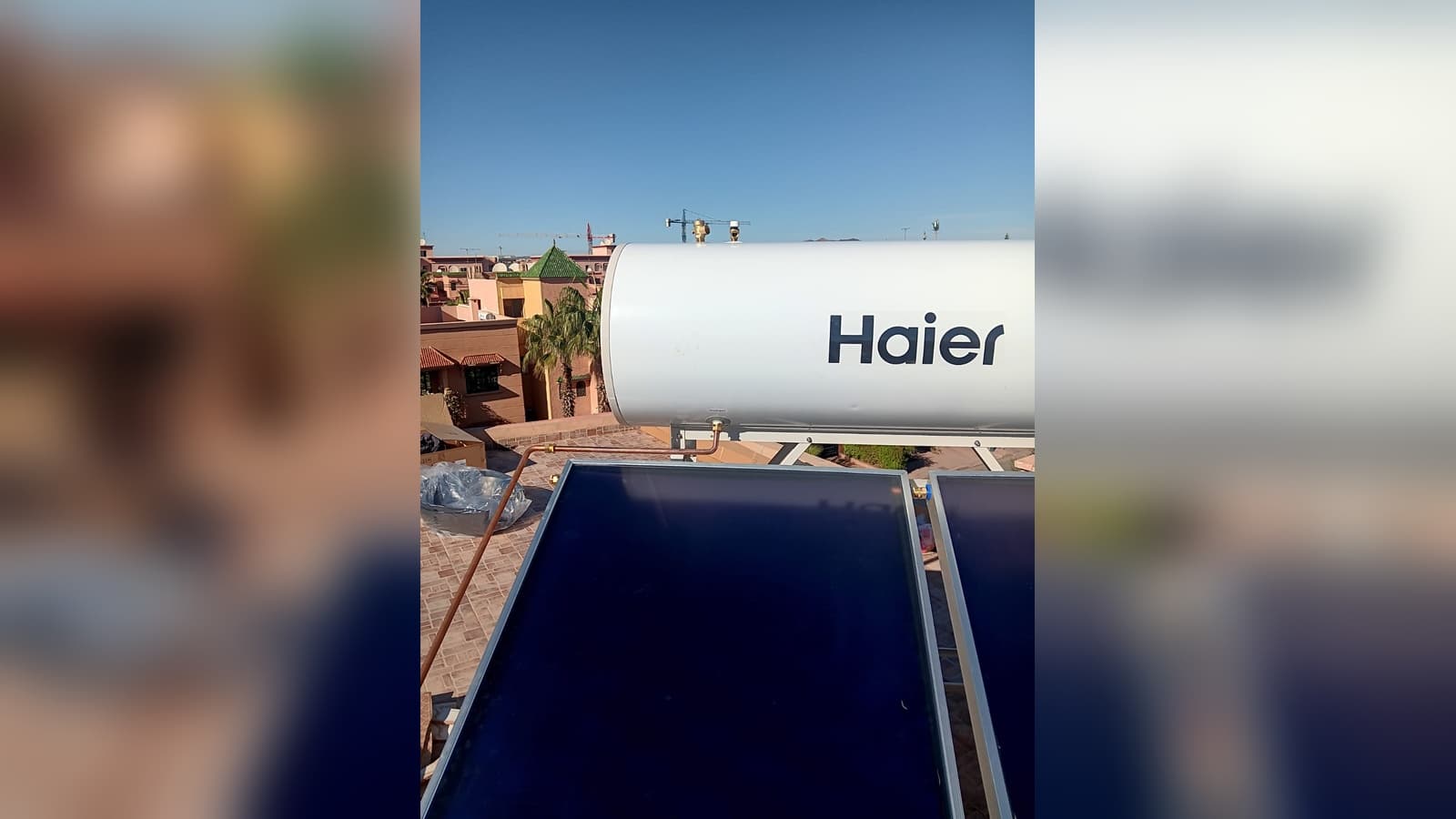 Installation d’un chauffe-eau solaire Haier 300 L à Marrakech